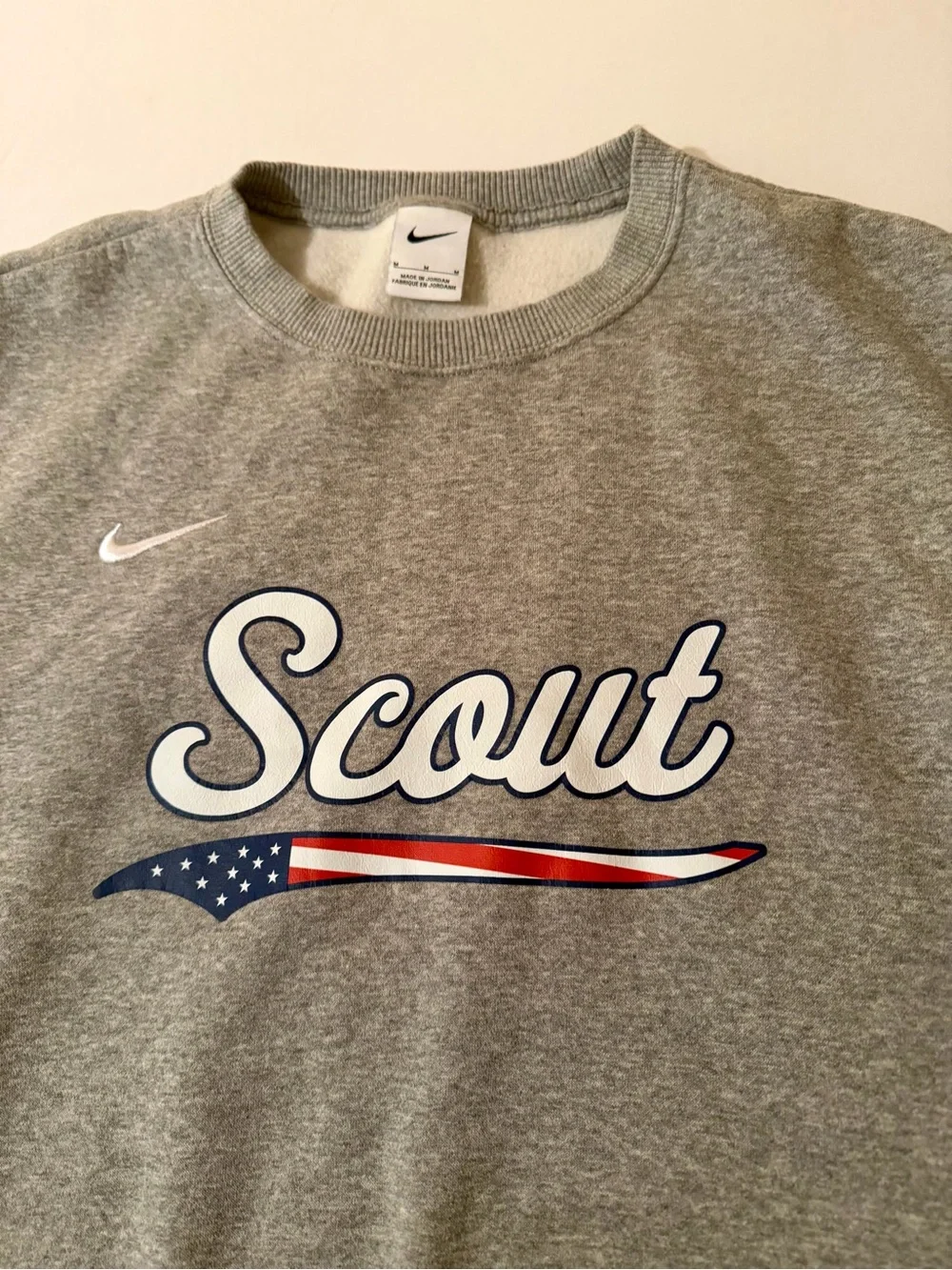 Vtg Nike Scout USA Theamed Crewneck Sweatshirt Size M RARE